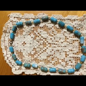 Vintage ceramic bead necklace.